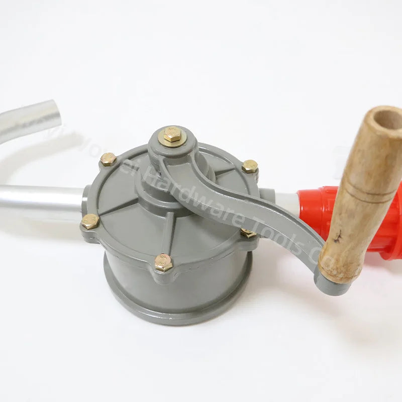 Manual Aluminum Alloy Rotary Pump for Hand Cranked Fuel Delivery of Gasoline Barrels