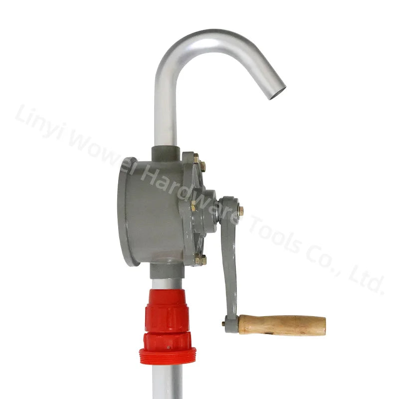 Manual Aluminum Alloy Rotary Pump for Hand Cranked Fuel Delivery of Gasoline Barrels