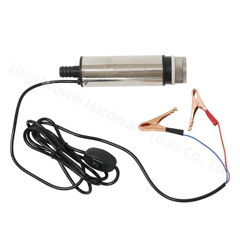 Mini Stainless Steel Car Camping Submersible Pumps Bottom Removable 12V Water Oil Fuel Transfer Pump