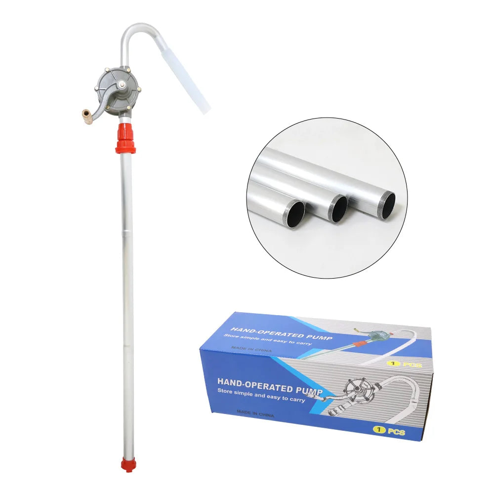 Manual Aluminum Alloy Rotary Pump for Hand Cranked Fuel Delivery of Gasoline Barrels