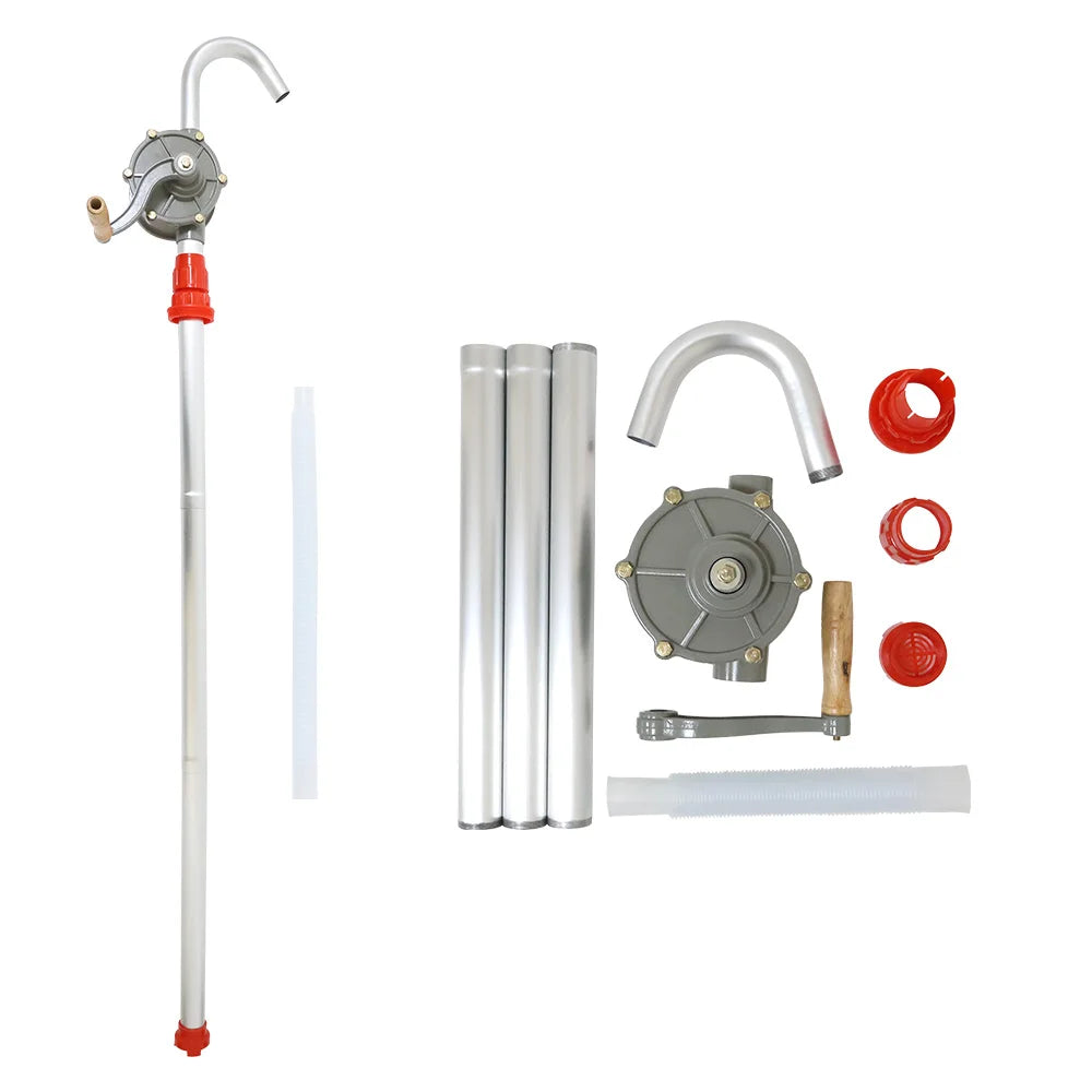 Manual Aluminum Alloy Rotary Pump for Hand Cranked Fuel Delivery of Gasoline Barrels